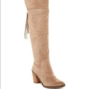 Franco Sarto Taupe Suede Ellyn Over-the-Knee Boot
